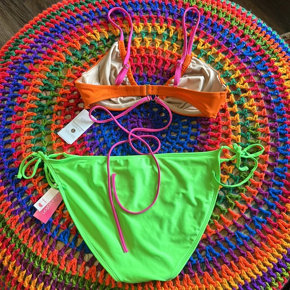 36B neon top and xhilaration XL neon bottoms - Picture 6 of 9